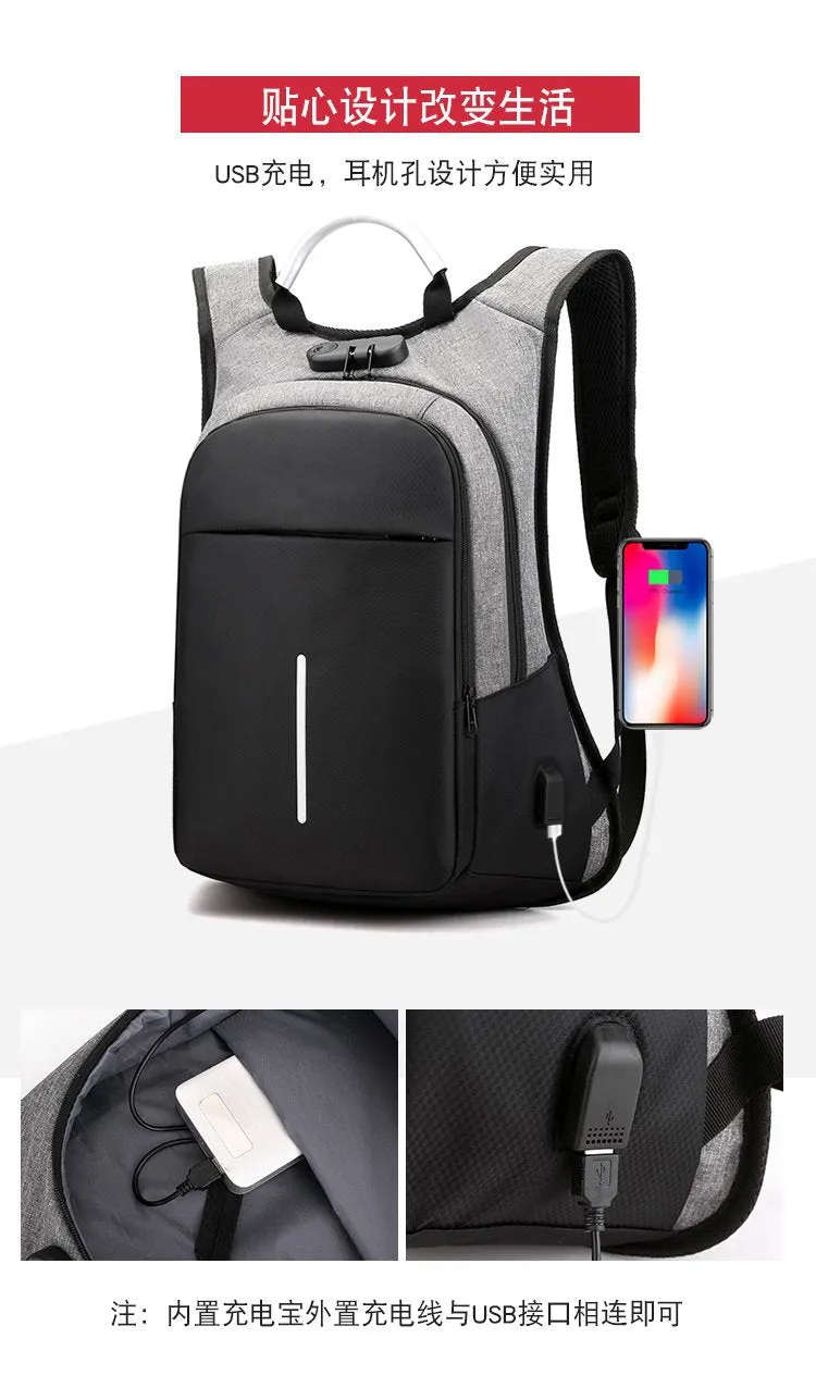 15.6-inch laptop bag password lock backpack