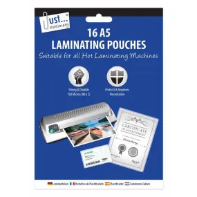 A5 Laminating Pouches - 16 Pack Clear Durable Protective Office Supplies