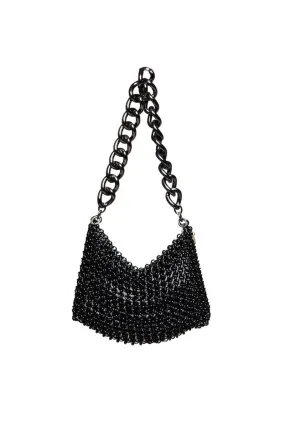 AMATA BLACK CHAIN SHOULDER BAG