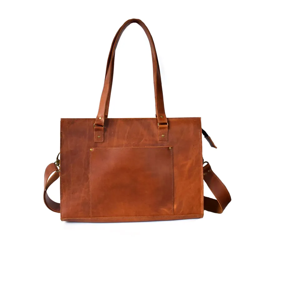 Andean Laptop Bag in Cognac