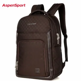 AspenSport 2018 New Men's Backpack for Laptop Waterproof Fashion Unisex Business Backpack Women Notebook Bag Student Backpack