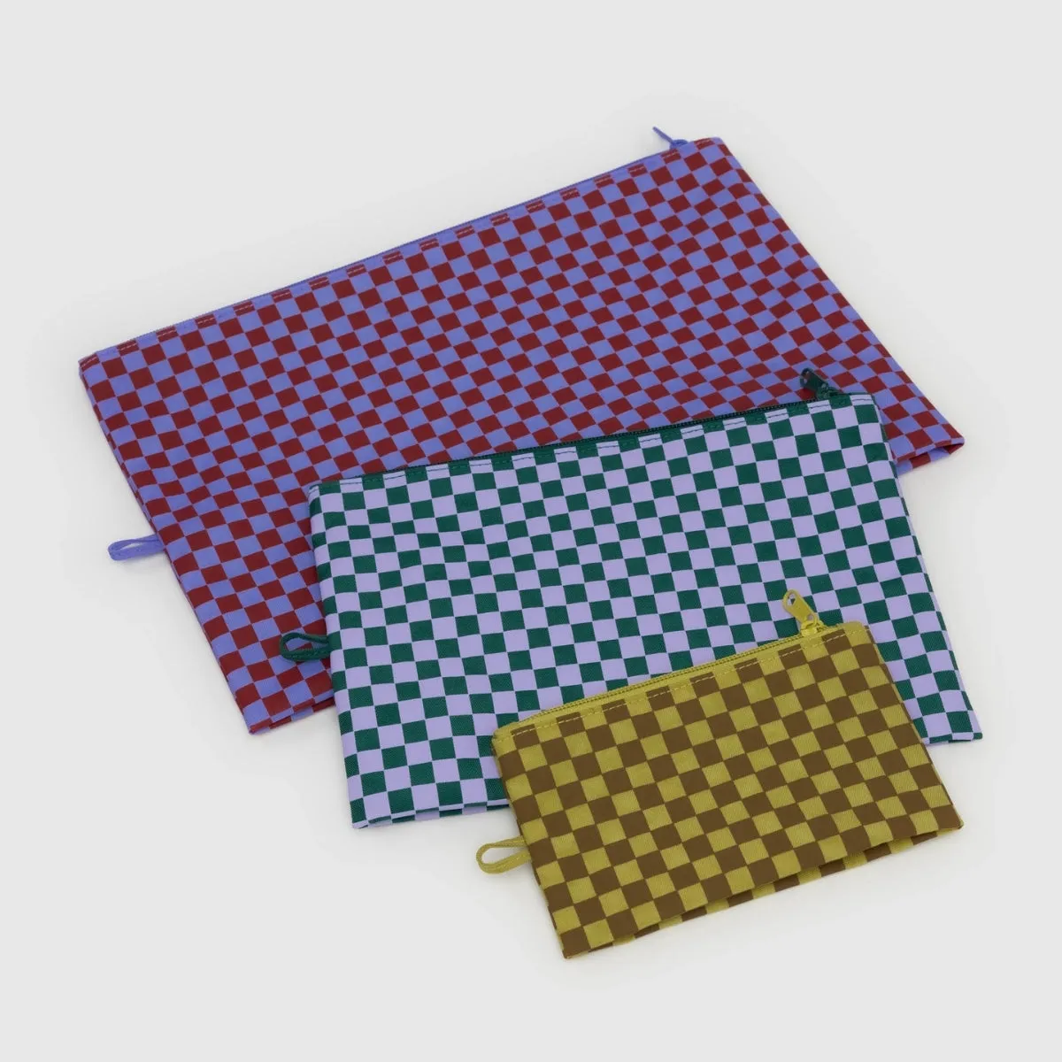 Baggu Go Pouch Set in Jewel Checks