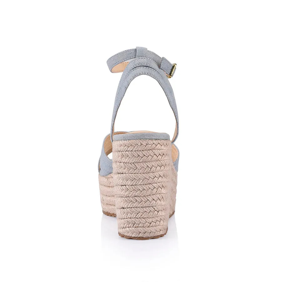 Callie Rope Wedges - Denim