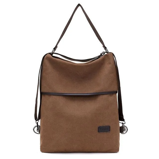 Canvas Convertible Shoulder Bag/Backpack