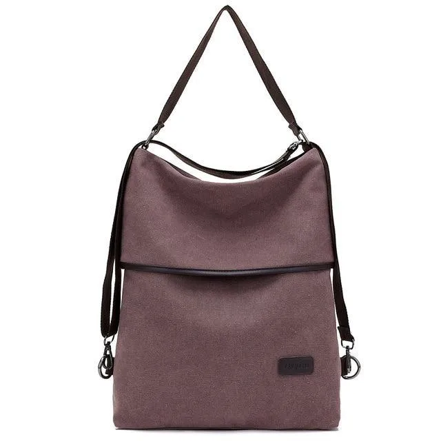 Canvas Convertible Shoulder Bag/Backpack