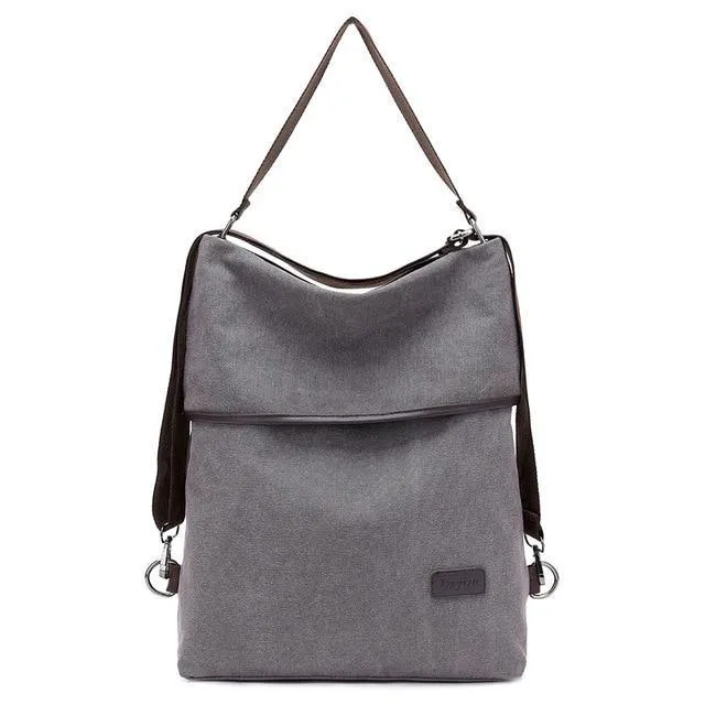 Canvas Convertible Shoulder Bag/Backpack