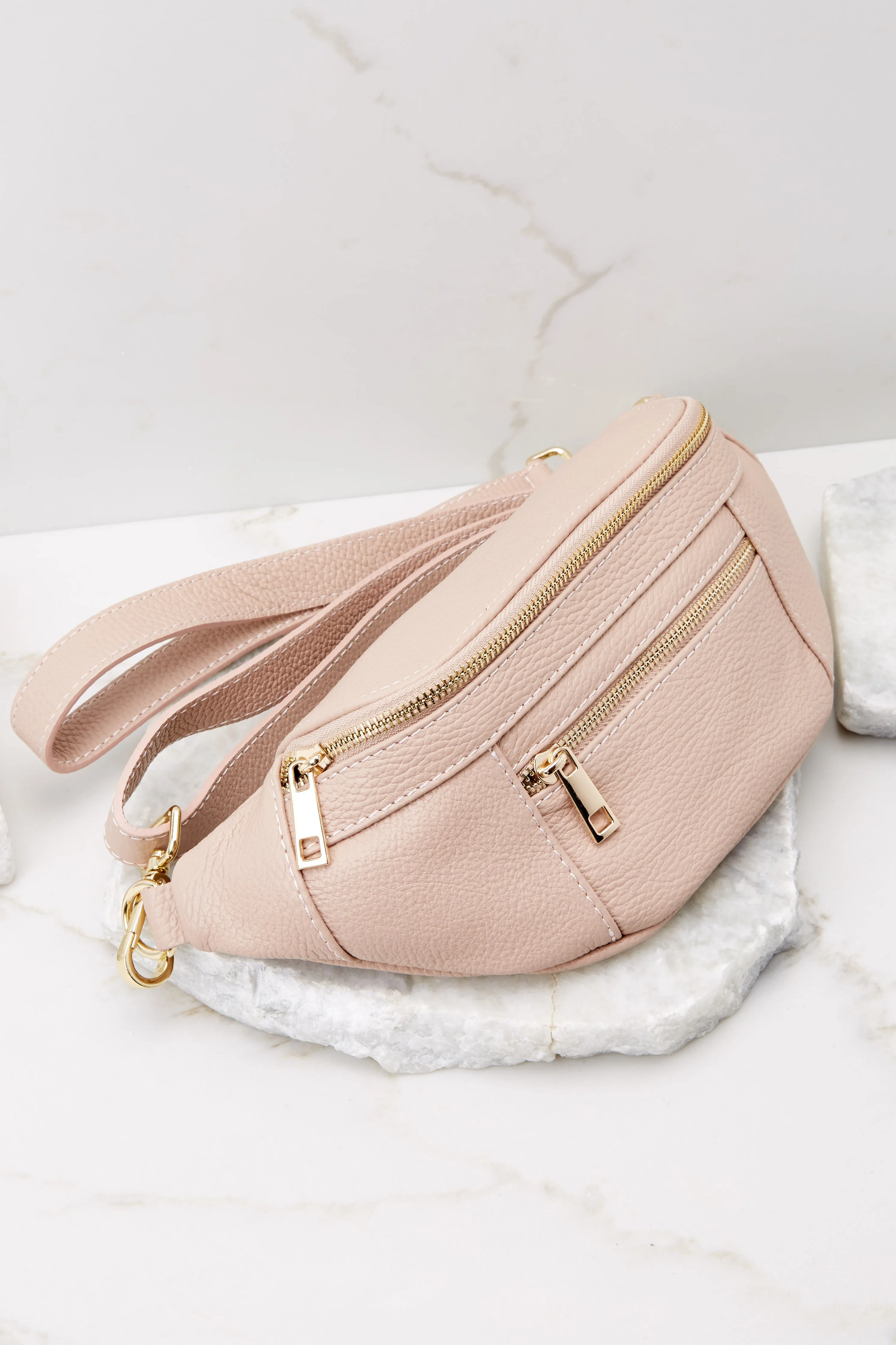 For Travel's Sake Nude Leather Fanny Pack