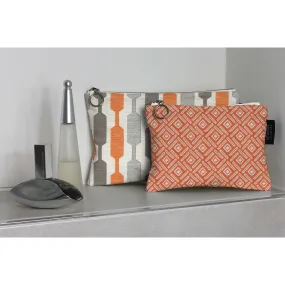 Lotta Orange   Grey Makeup Bag Set