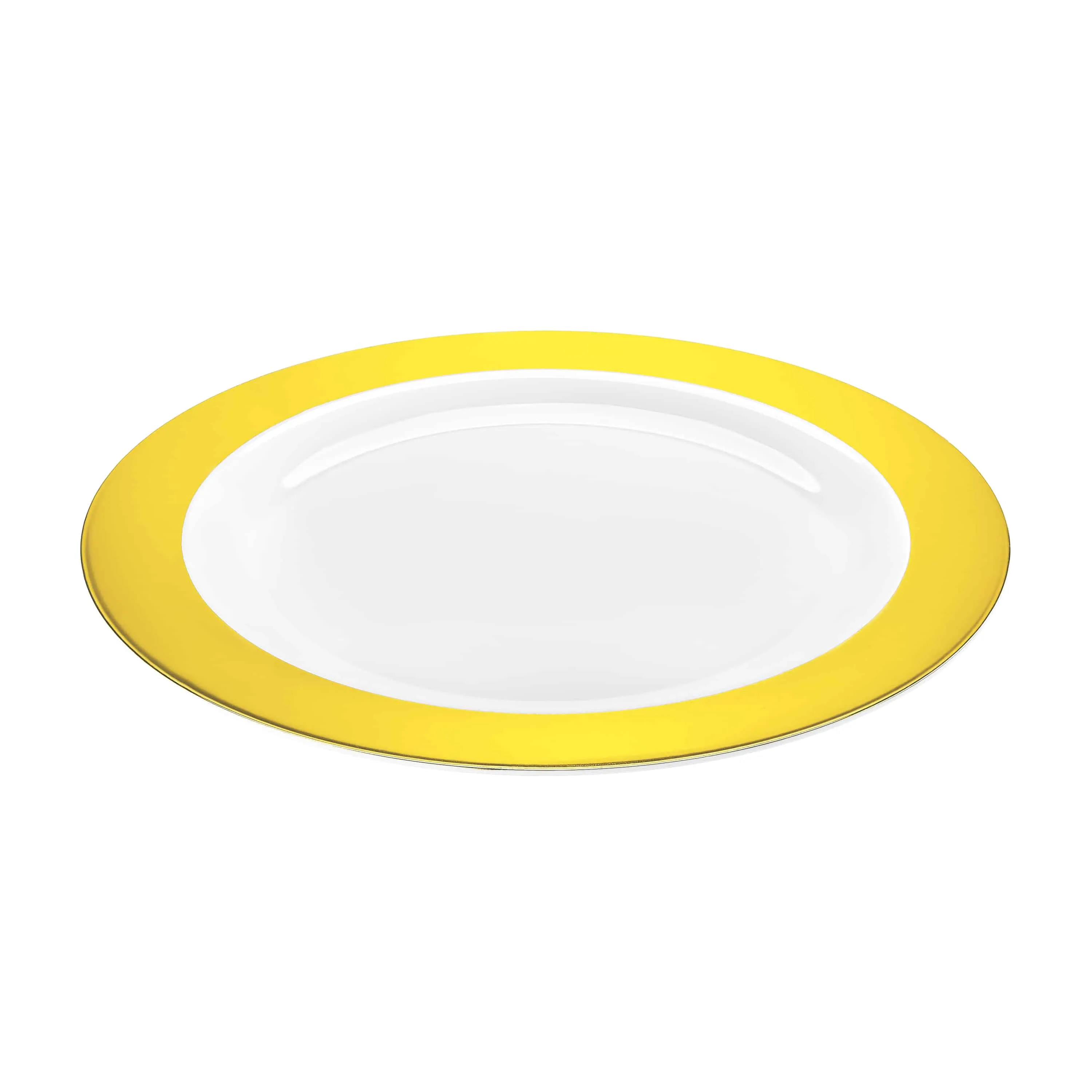 Magnificence Gold Rim Premium Plastic Round Dinnerware