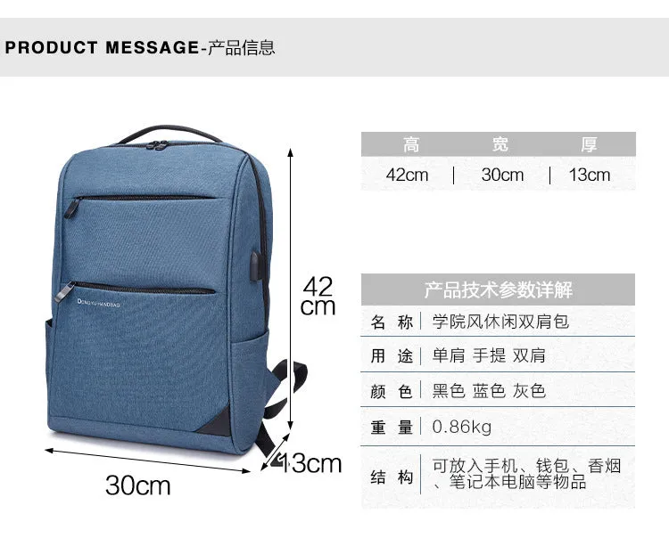 Men's Business Outdoor Sports Swagger Bag Polyamide and Nylon Backpack