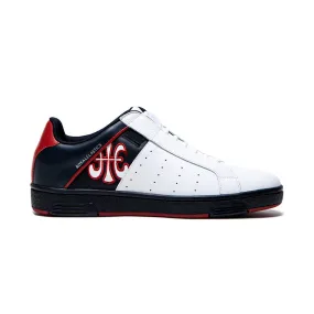 Men's Icon OG White Black Red Logo Leather Sneakers 01933-091