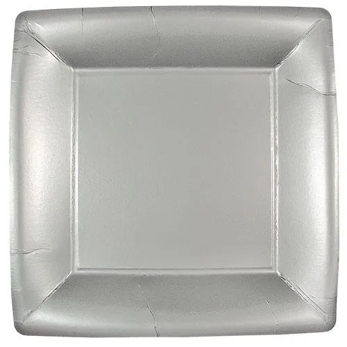 Metallic Premium Paper Square Dinnerware