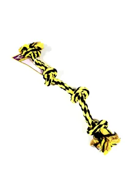 Multipet - Nuts for Knots 4-Knot Rope Dog Toy (Yellow)