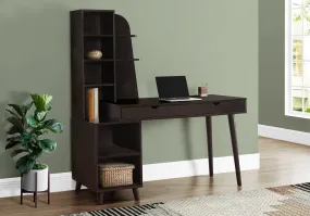 OFFICE SERIES - 55"L / ESPRESSO WITH BOOKCASE