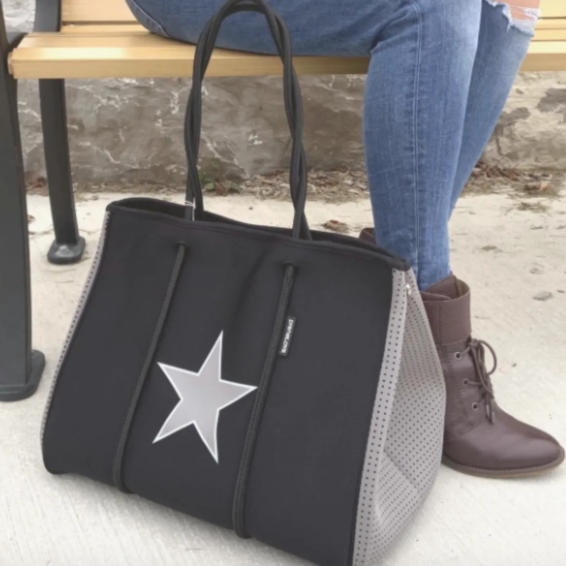 Oversized Shaded Star Neoprene Tote