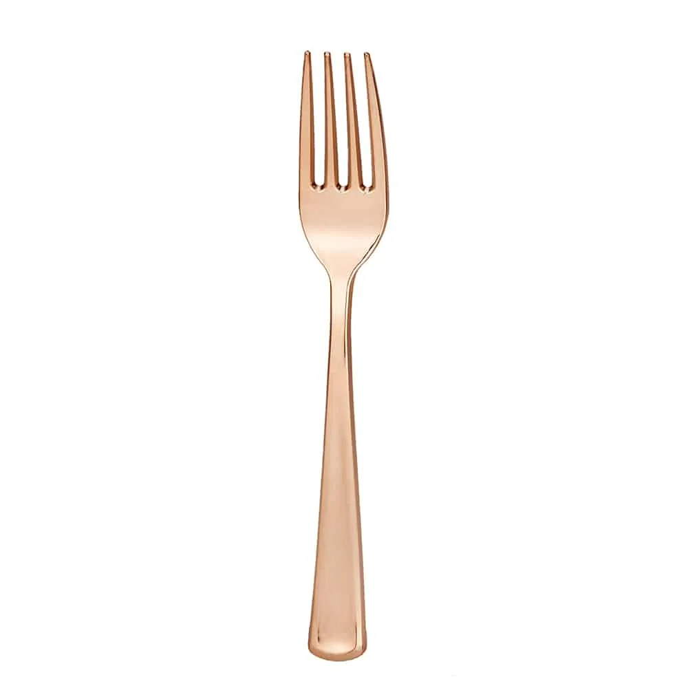 Polished Metallic Premium Plastic Cutlery Combo