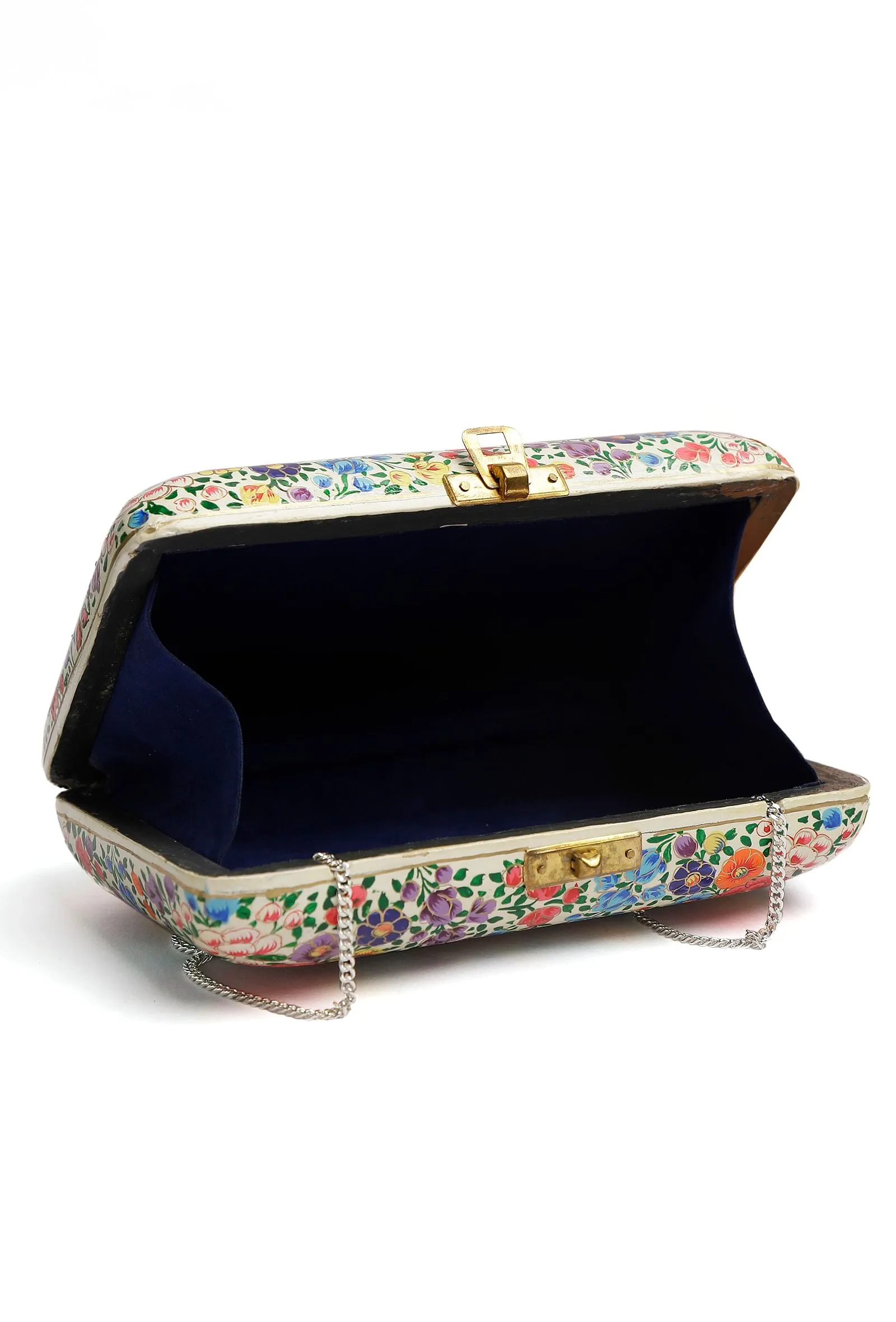 Rahiyad Floral Kashmiri Mache Clutch