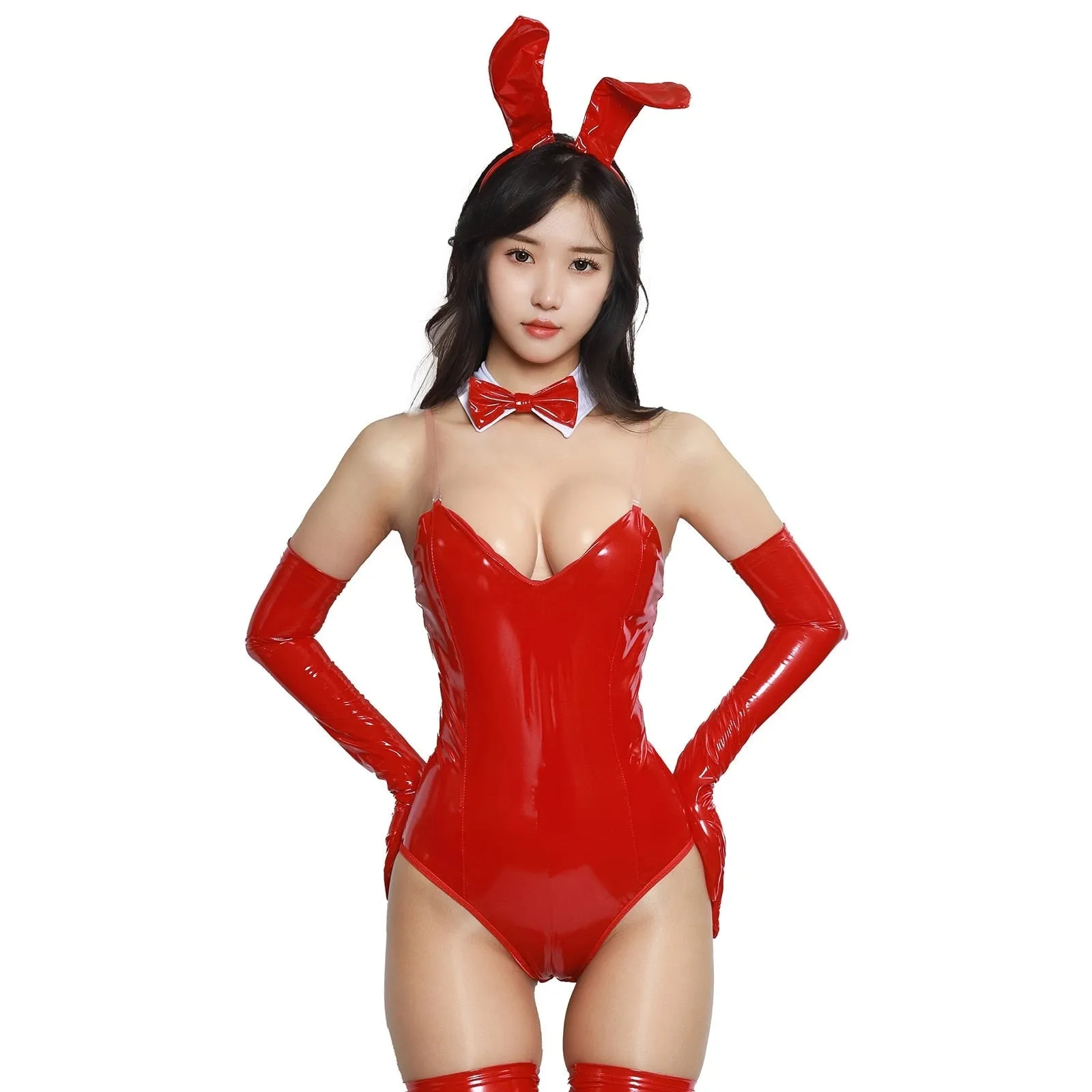 Red Latex Bunny Set