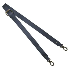 Skinny Plain Navy Leather Strap by Pampeano