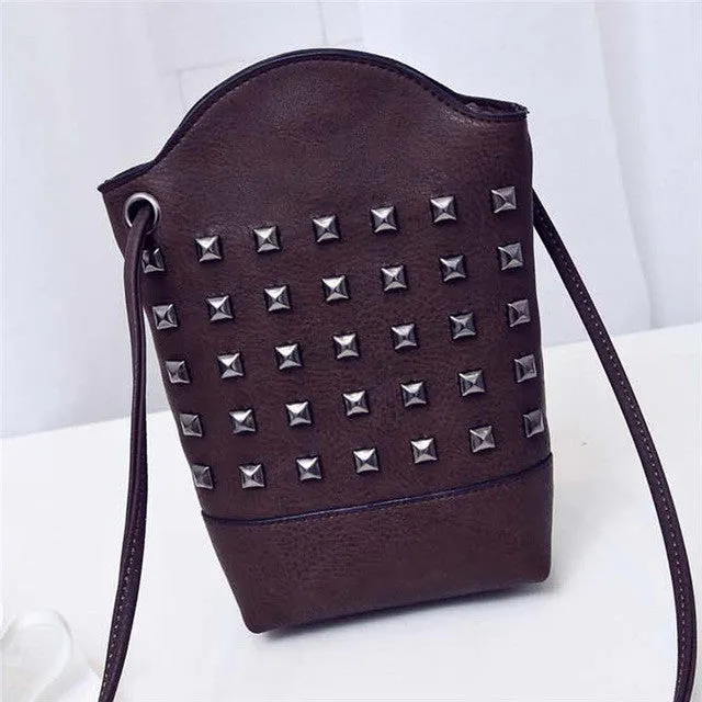 Slim Rivet Crossbody Handbag-New 2017