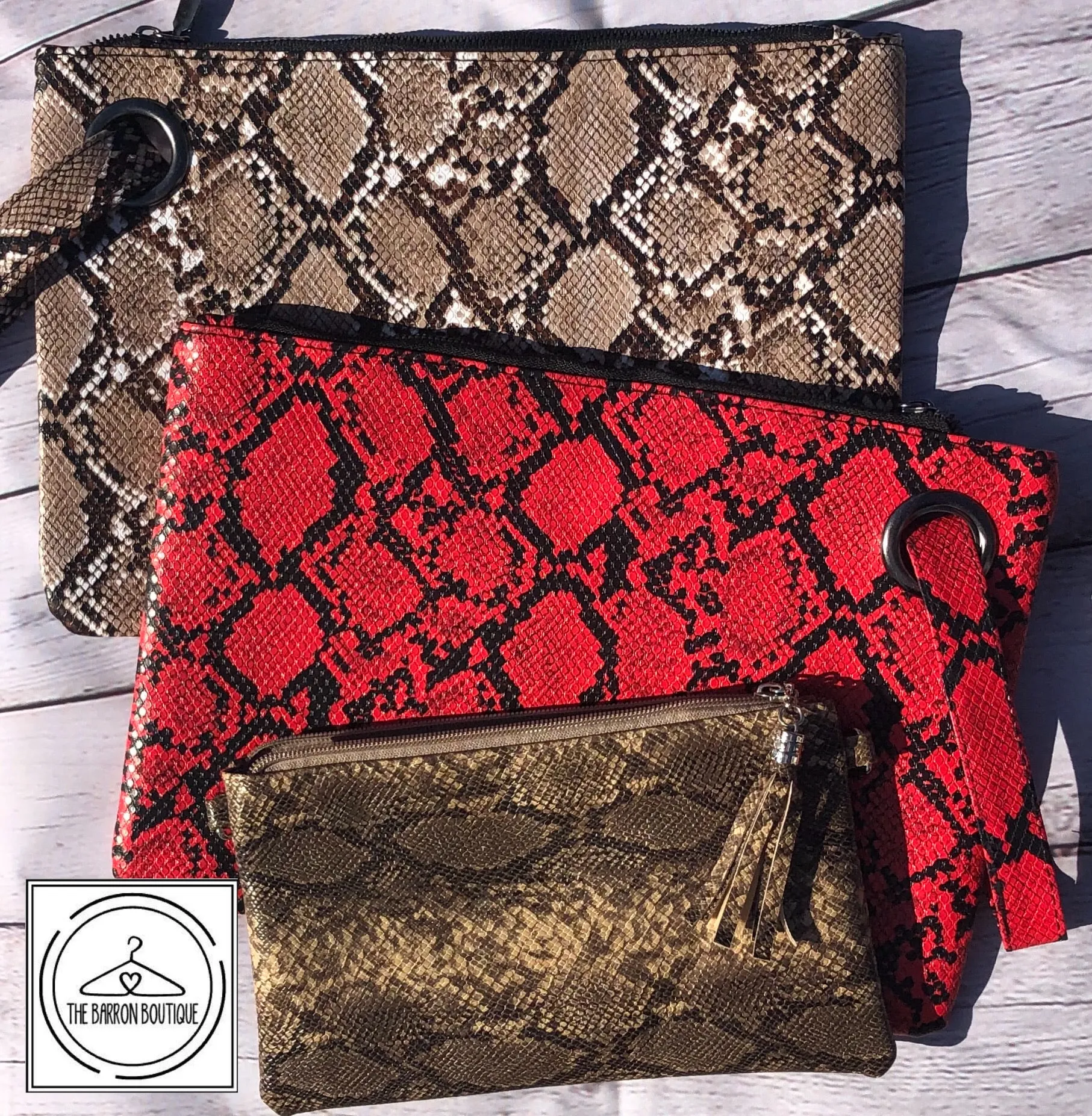 Snake Print Clutch/Crossbody