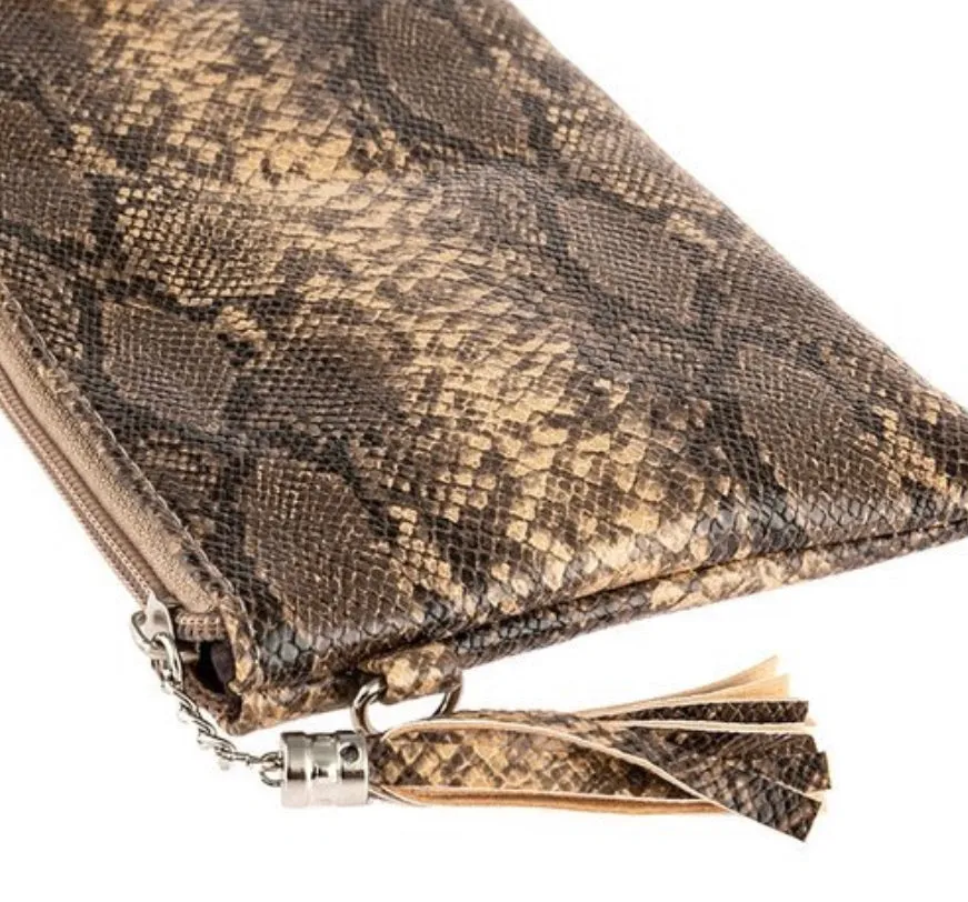 Snake Print Clutch/Crossbody