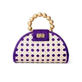 Statement Evening Purple & Gold Handbag