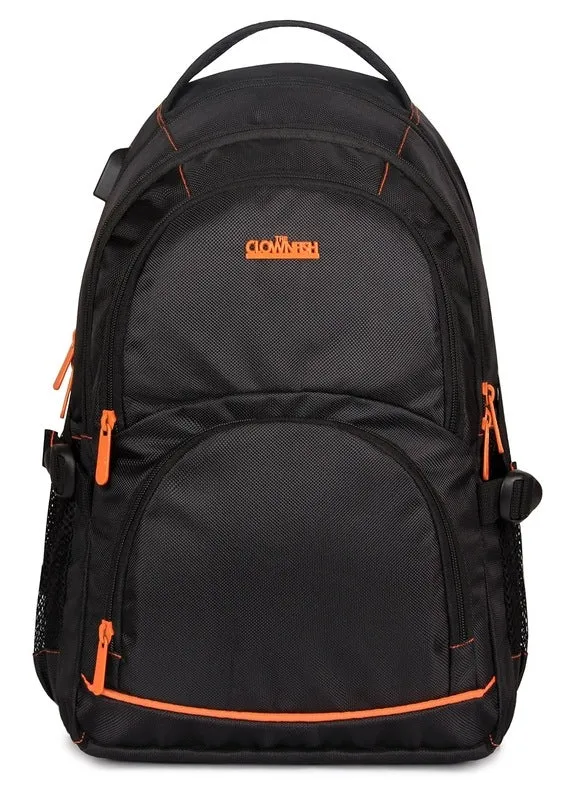 THE CLOWNFISH 26 Ltrs Black Laptop Backpack (TCFBPPO-TH156CBL1)