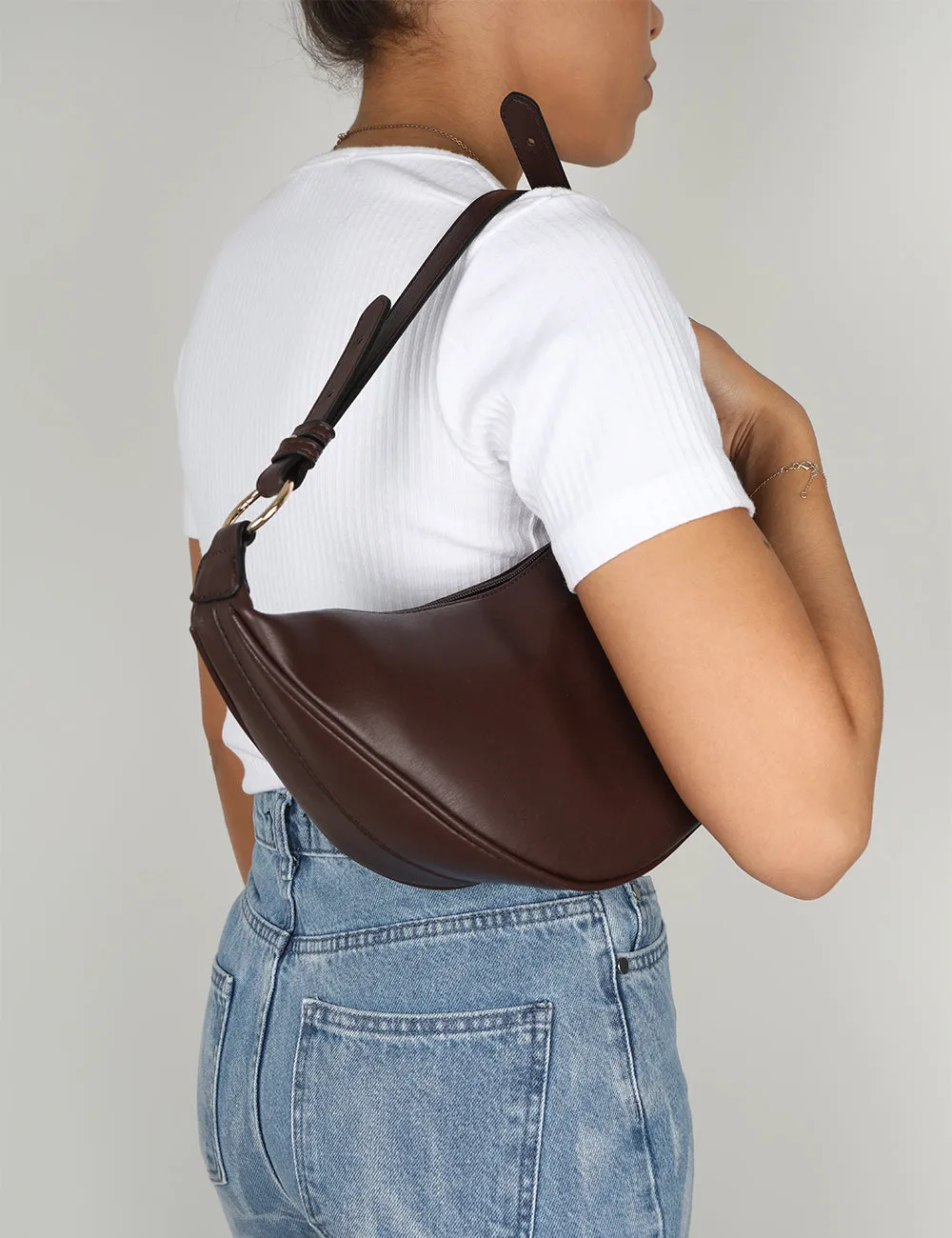 The Saint Chocolate Moon Shoulder Bag