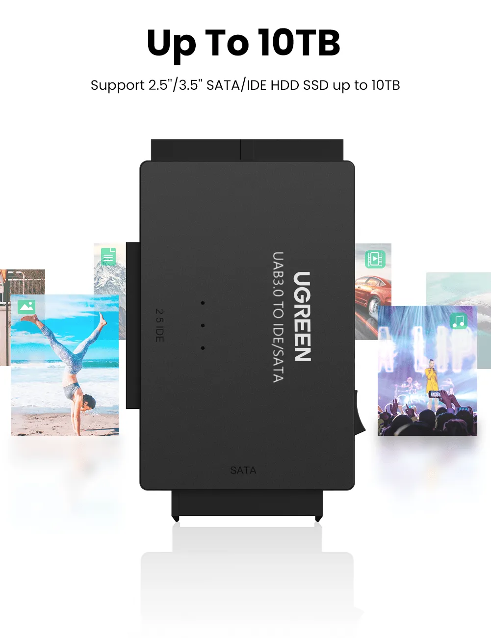 Ugreen 6-in-1 USB 3.0 to SATA or IDE Adapter